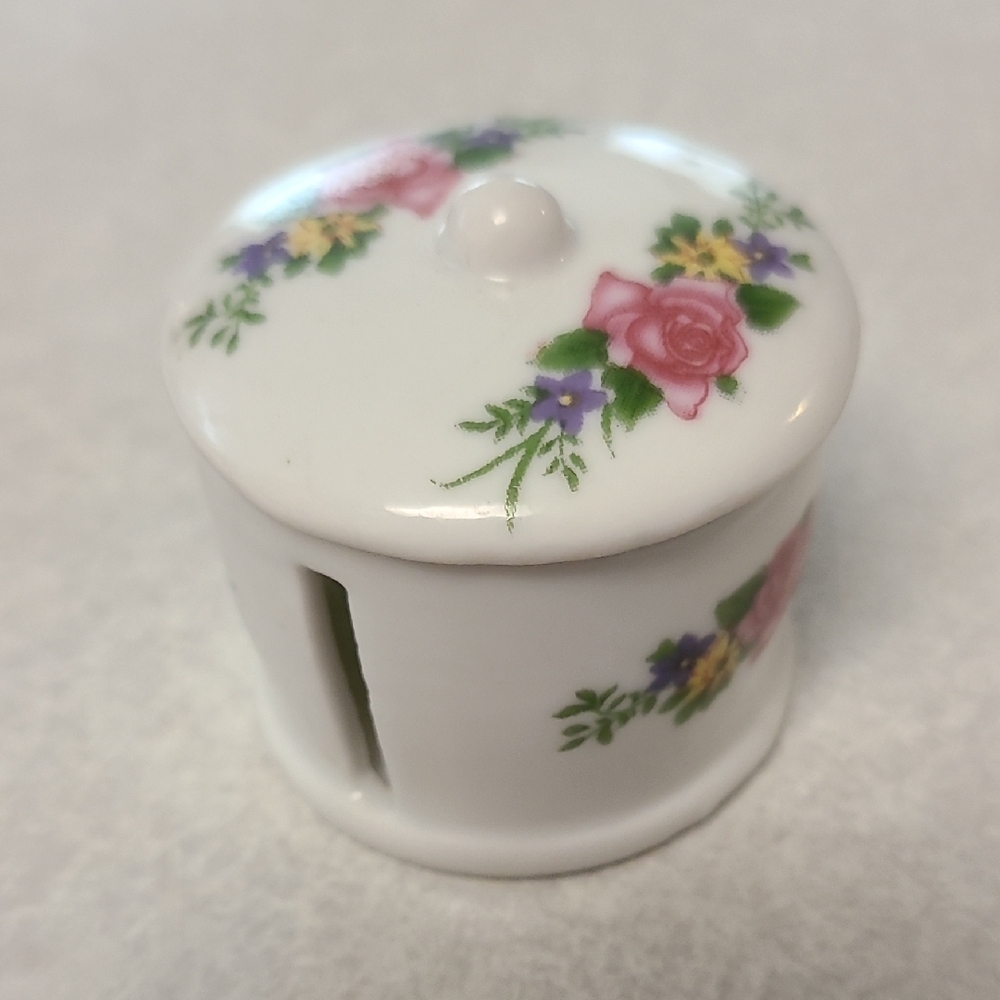 Floral Ceramic Stamp Holder